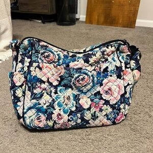 Vera Bradley Floral Crossbody Bag - Blue and Pink